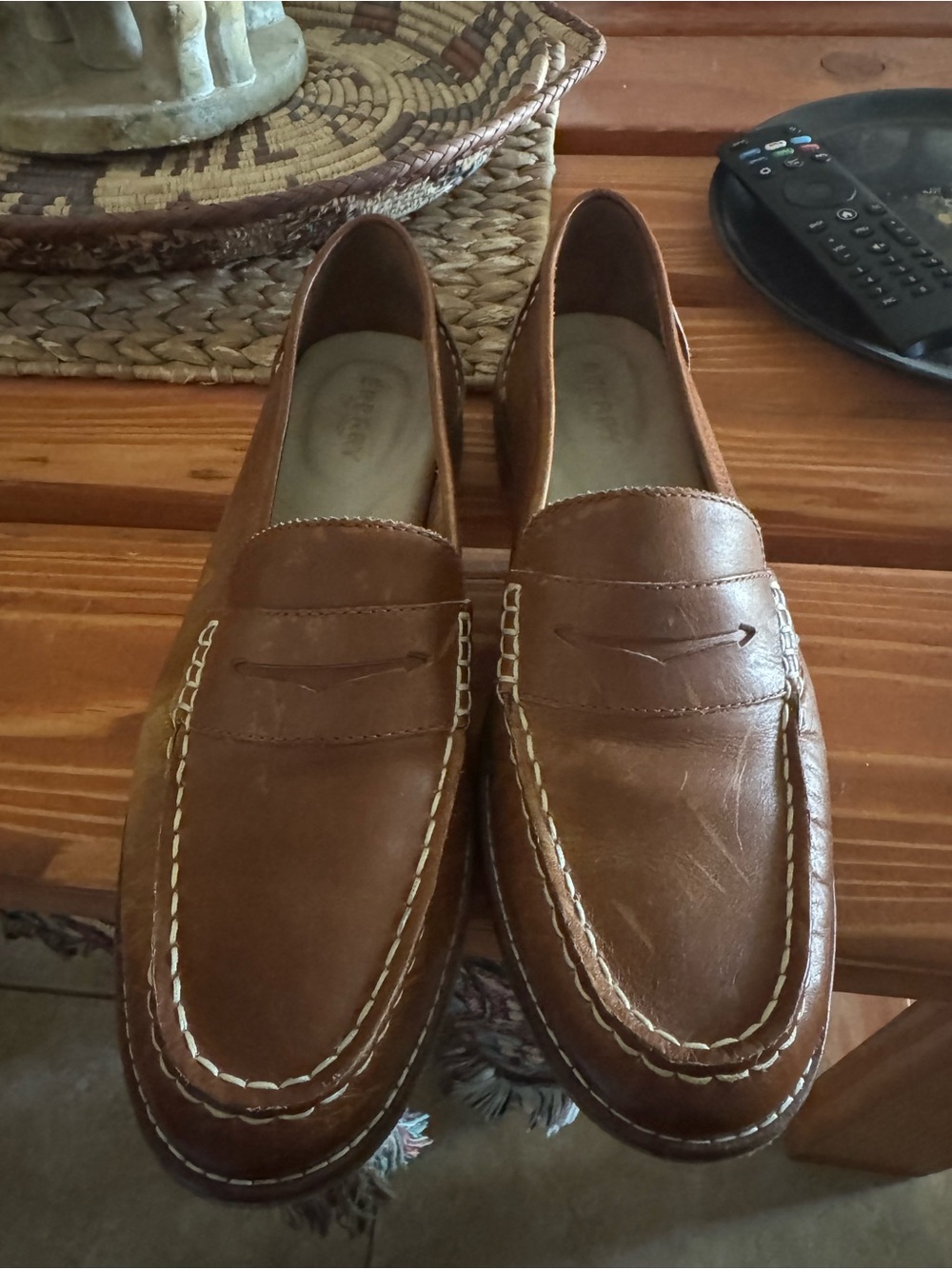 Sperry Brown Leather Penny Loafers